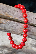 Titus handmade beaded bracelet in autumn-inspired colors,  Amelia Heir Art
